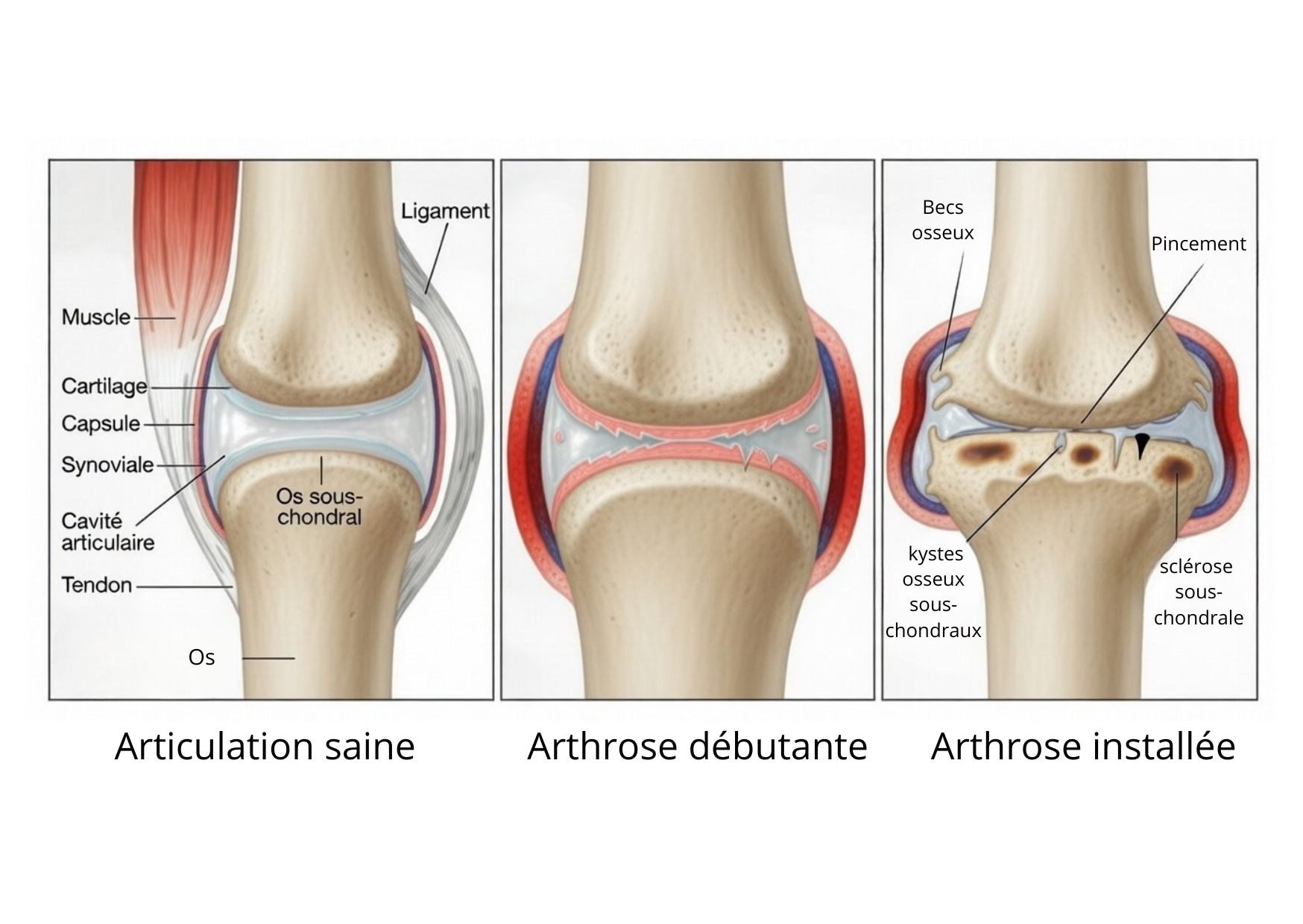 Evolution de l'arthrose